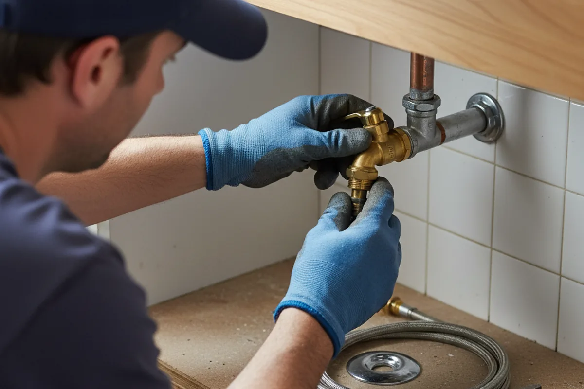 Shutoff valve and fitting work during Emergency Plumbing in Cedar Crest